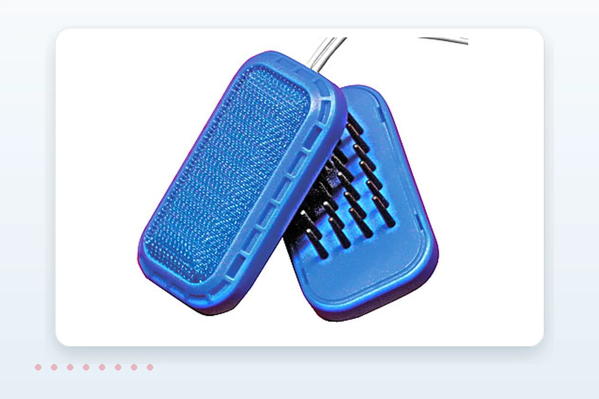 Flexible veterinärmedizinische E-Pad Elektroden mit Kontaktpins